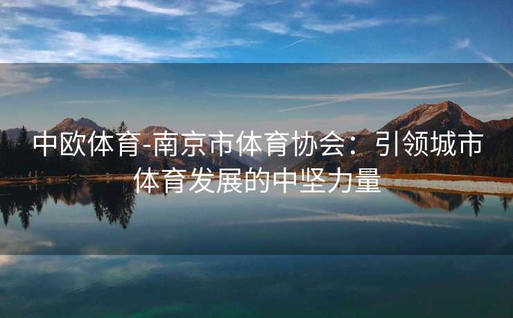 中欧体育-南京市体育协会：引领城市体育发展的中坚力量