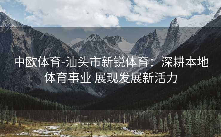 中欧体育-汕头市新锐体育：深耕本地体育事业 展现发展新活力