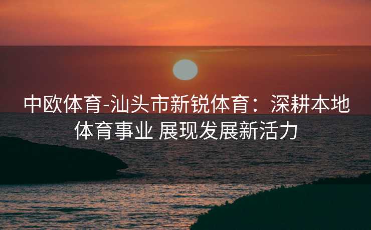 中欧体育-汕头市新锐体育：深耕本地体育事业 展现发展新活力