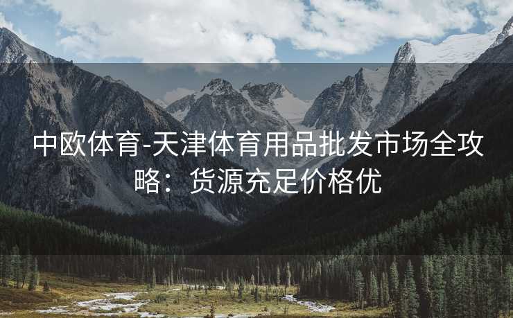 中欧体育-天津体育用品批发市场全攻略：货源充足价格优
