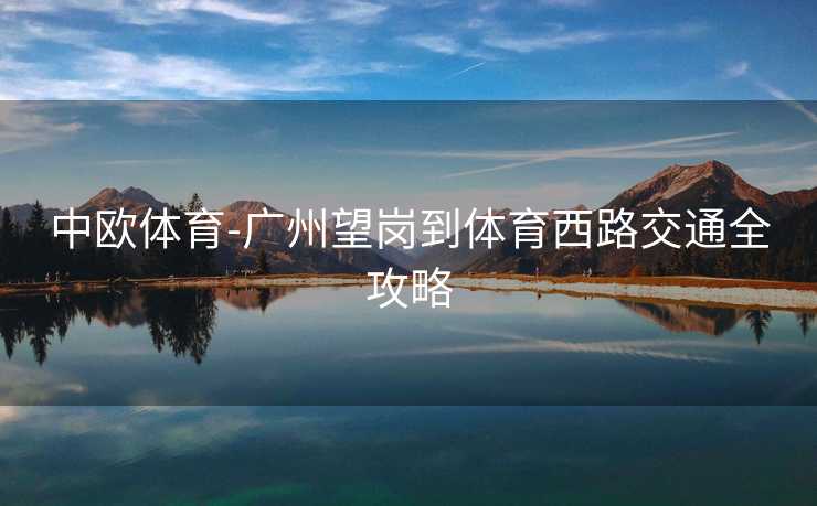 中欧体育-广州望岗到体育西路交通全攻略