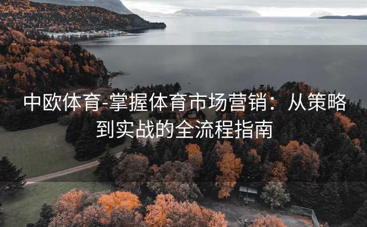中欧体育-掌握体育市场营销：从策略到实战的全流程指南