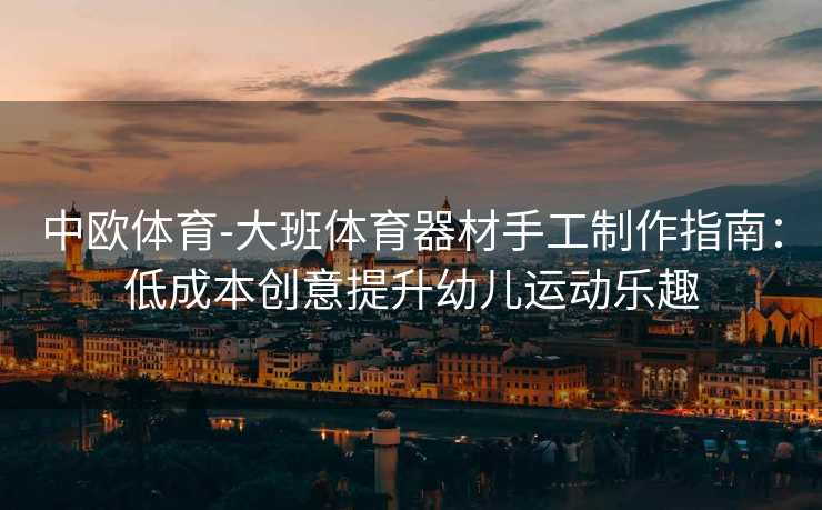 中欧体育-大班体育器材手工制作指南：低成本创意提升幼儿运动乐趣