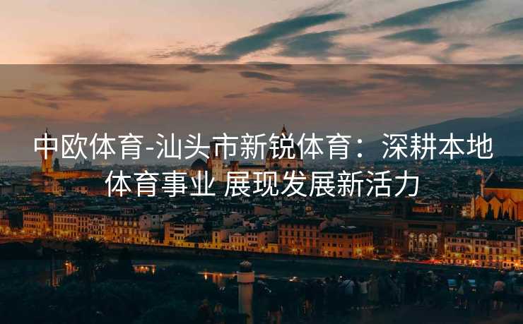 中欧体育-汕头市新锐体育：深耕本地体育事业 展现发展新活力
