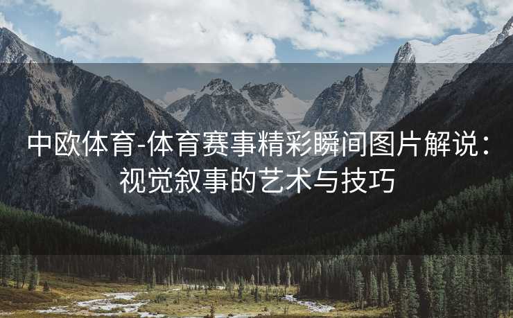 中欧体育-体育赛事精彩瞬间图片解说：视觉叙事的艺术与技巧