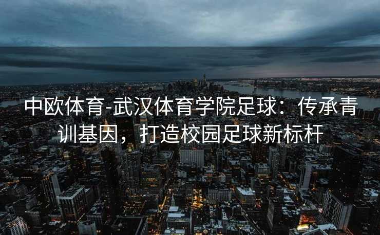 中欧体育-武汉体育学院足球：传承青训基因，打造校园足球新标杆