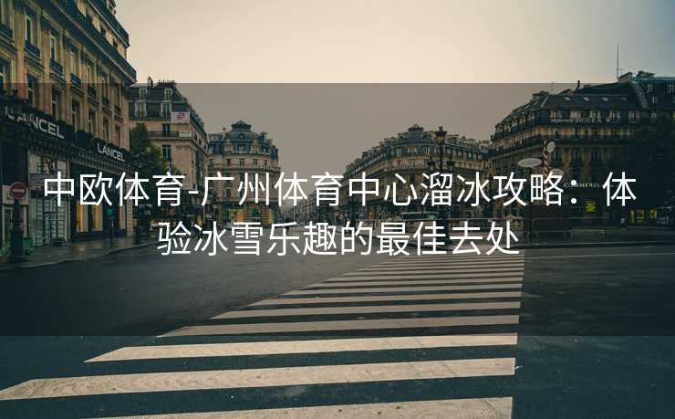 中欧体育-广州体育中心溜冰攻略：体验冰雪乐趣的最佳去处