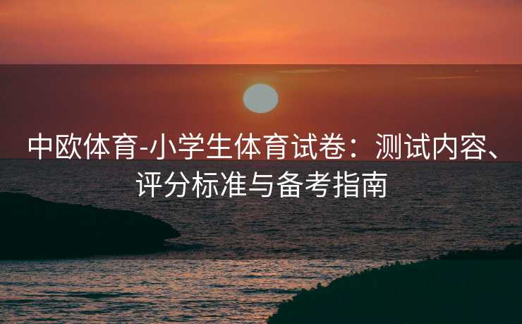 中欧体育-小学生体育试卷：测试内容、评分标准与备考指南