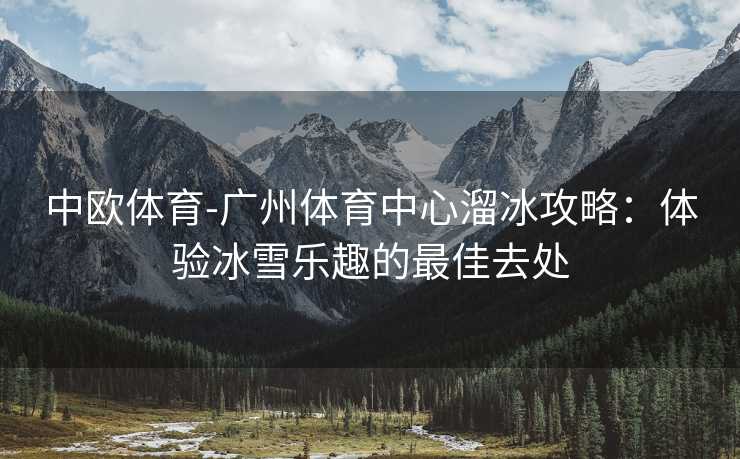 中欧体育-广州体育中心溜冰攻略：体验冰雪乐趣的最佳去处