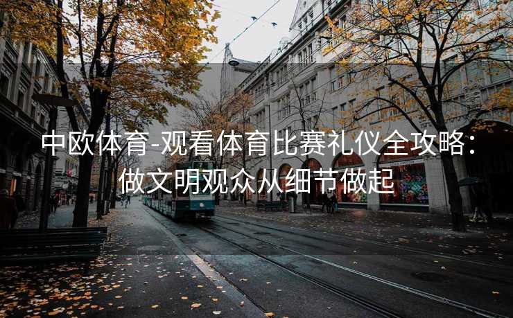 中欧体育-观看体育比赛礼仪全攻略：做文明观众从细节做起