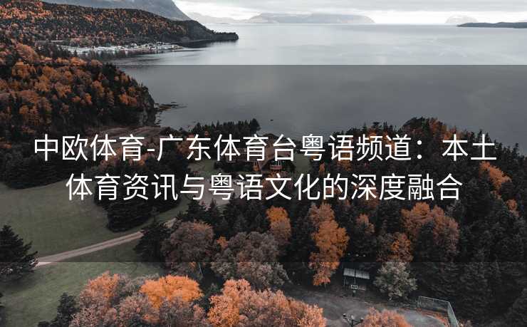 中欧体育-广东体育台粤语频道：本土体育资讯与粤语文化的深度融合