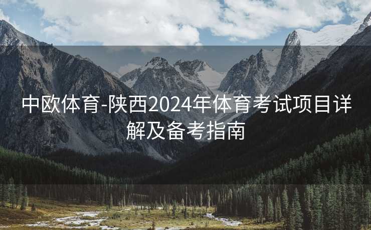 中欧体育-陕西2024年体育考试项目详解及备考指南