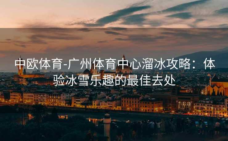 中欧体育-广州体育中心溜冰攻略：体验冰雪乐趣的最佳去处