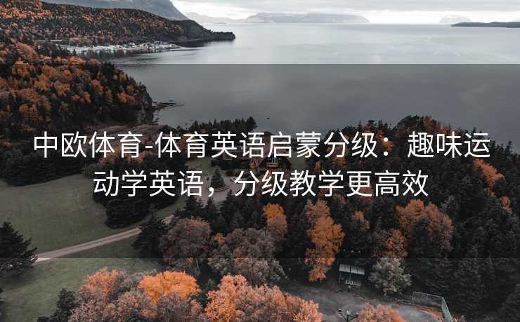 中欧体育-体育英语启蒙分级：趣味运动学英语，分级教学更高效