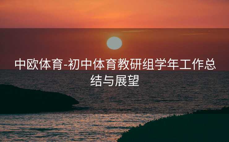 中欧体育-初中体育教研组学年工作总结与展望