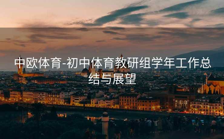 中欧体育-初中体育教研组学年工作总结与展望