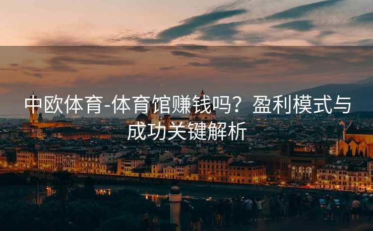 中欧体育-体育馆赚钱吗？盈利模式与成功关键解析
