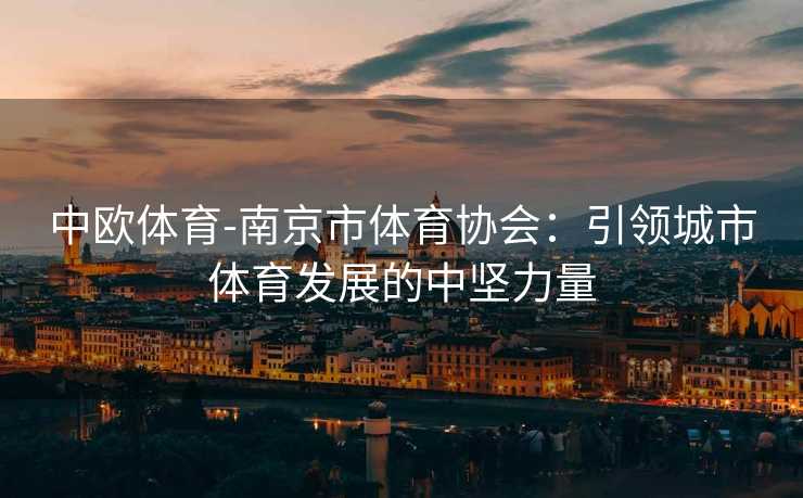 中欧体育-南京市体育协会：引领城市体育发展的中坚力量