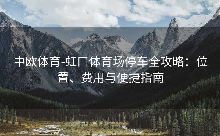 中欧体育-虹口体育场停车全攻略：位置、费用与便捷指南