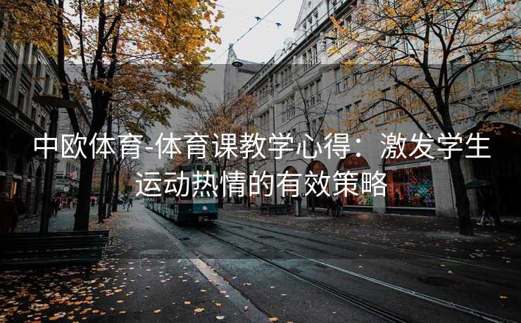 中欧体育-体育课教学心得：激发学生运动热情的有效策略