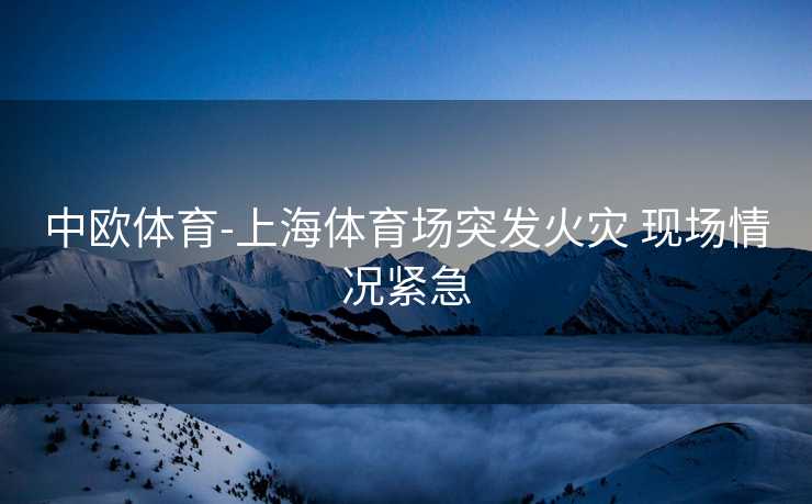 中欧体育-上海体育场突发火灾 现场情况紧急
