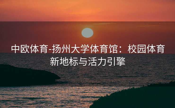 中欧体育-扬州大学体育馆：校园体育新地标与活力引擎