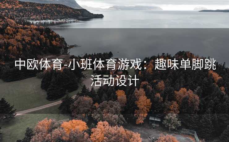 中欧体育-小班体育游戏：趣味单脚跳活动设计