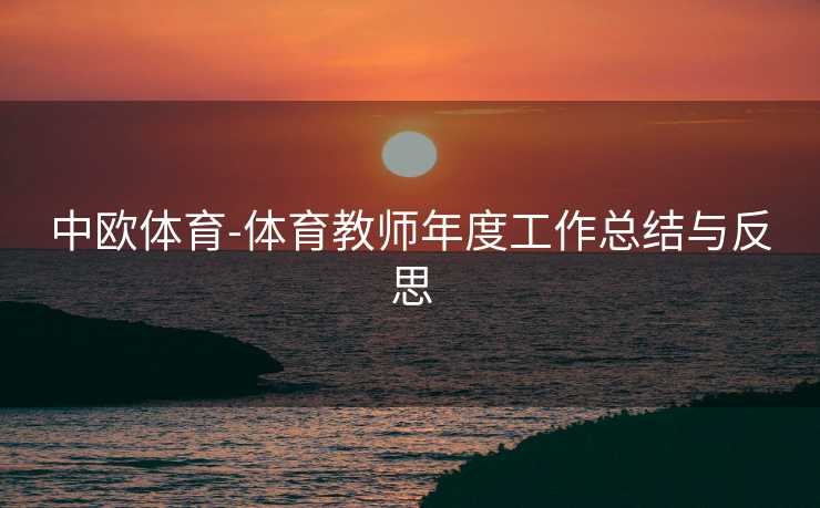 中欧体育-体育教师年度工作总结与反思