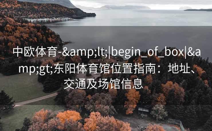 中欧体育-&lt;|begin_of_box|&gt;东阳体育馆位置指南：地址、交通及场馆信息  