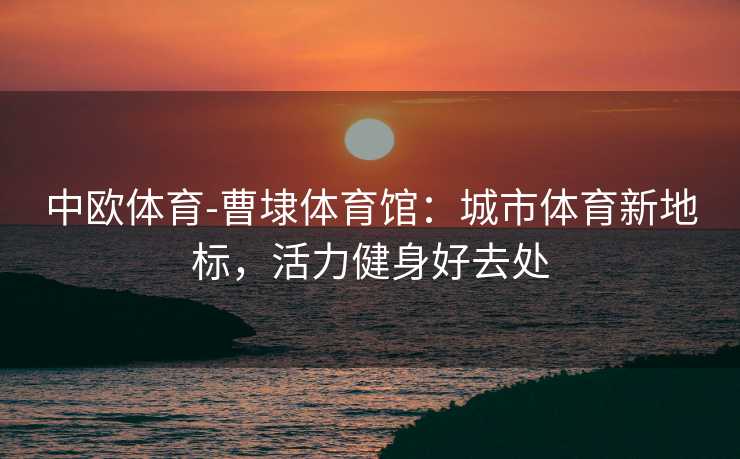 中欧体育-曹埭体育馆：城市体育新地标，活力健身好去处