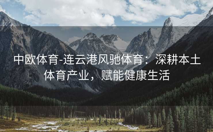 中欧体育-连云港风驰体育：深耕本土体育产业，赋能健康生活