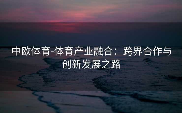 中欧体育-体育产业融合:跨界合作与创新发展之路 中欧体育-体育产业融合:跨界合作与创新发展之路