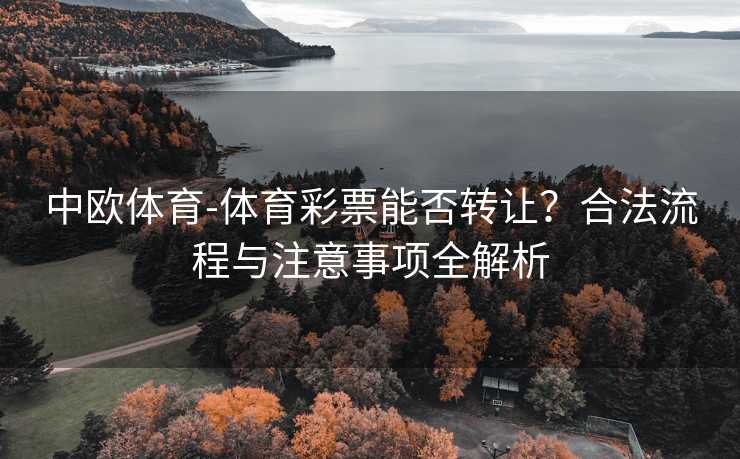 中欧体育-体育彩票能否转让?合法流程与注意事项全解析 中欧体育-体育彩票能否转让?合法流程与注意事项全解析
